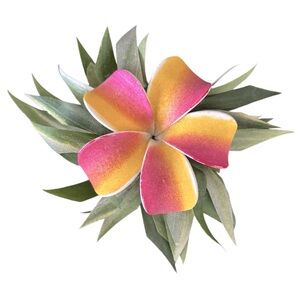 Artificial Plumeria Hair Clip